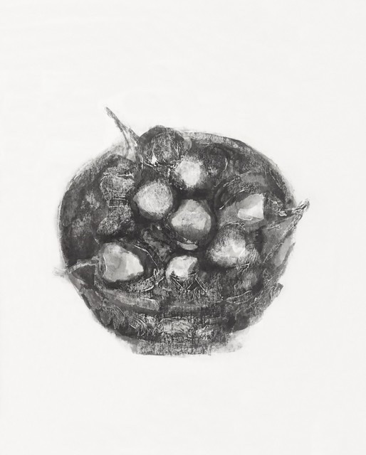 Cerises. Encre sur papier. 22 x 17 cm