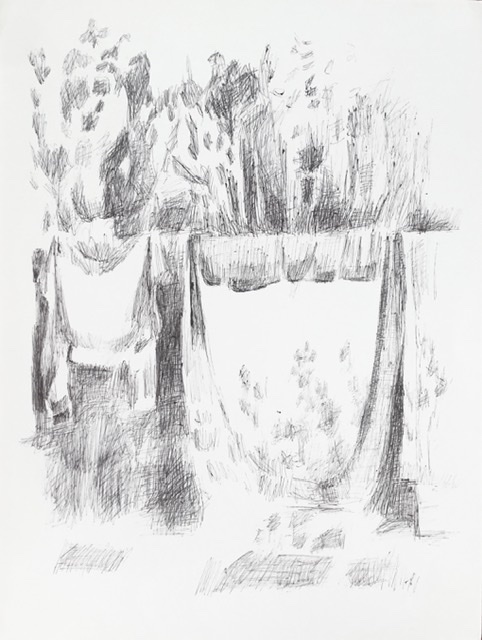 Draps. Dessin au Stylo.