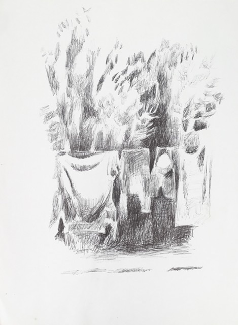 Draps. Dessin au Stylo.