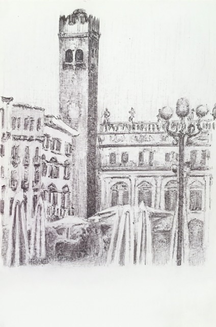 Vérone. Dessin au Stylo.