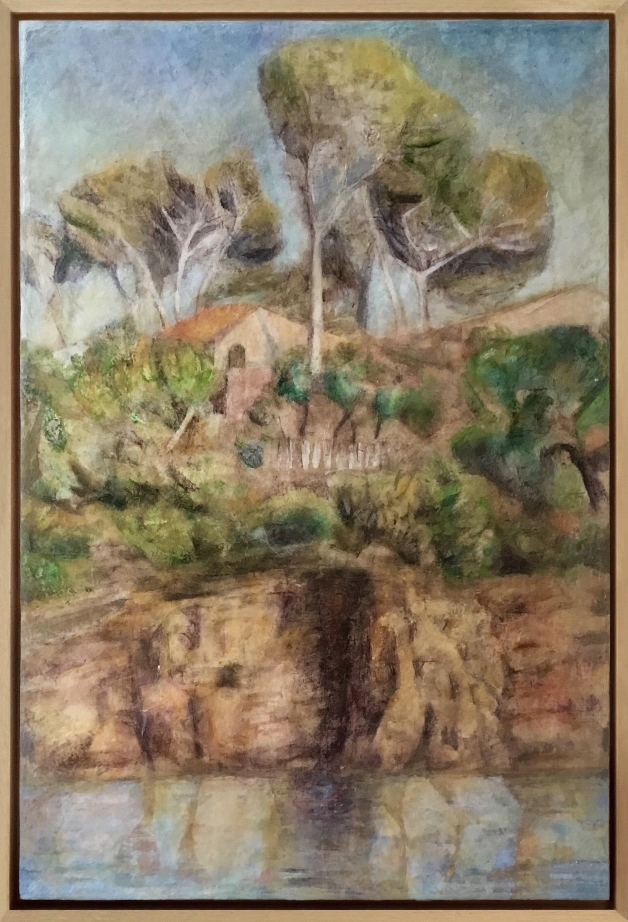 Paysage méditerranéen avec pins. Calanque de la Bonne Eau. Les Issambres. Esterel Cote d'azur.