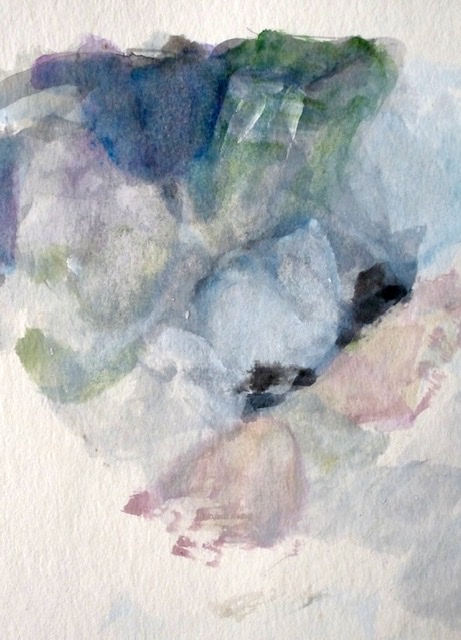 Dordogne. Encre et aquarelle sur papier.