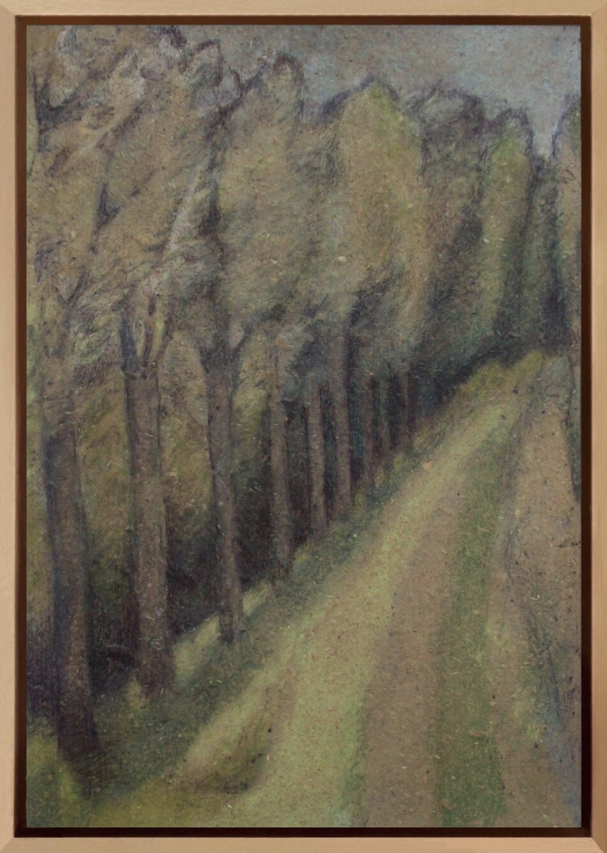 Encre et pastel sur papier marouflé sur toile.