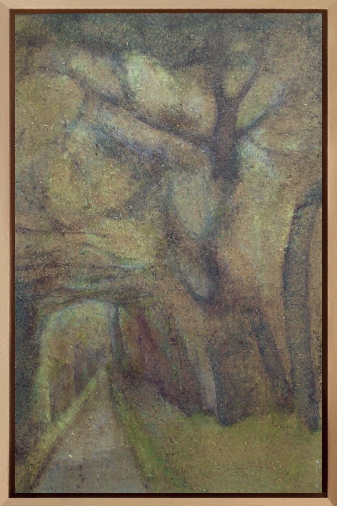 Encre et pastel. Papier marouflé sur toile.